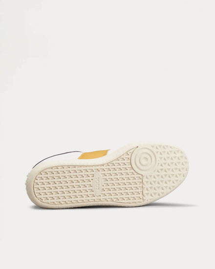 Tod's Tabs Smooth Leather & Suede White / Yellow / Violet Low Top Sneakers - 4
