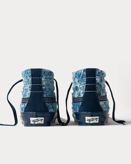 Vans x FDMTL UA OG SK8-HI LX Distressed Indigo High Top Sneakers - 3