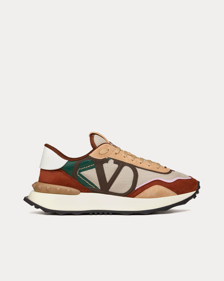 Valentino Men's Netrunner Fabric & Suede Chocolate Brown