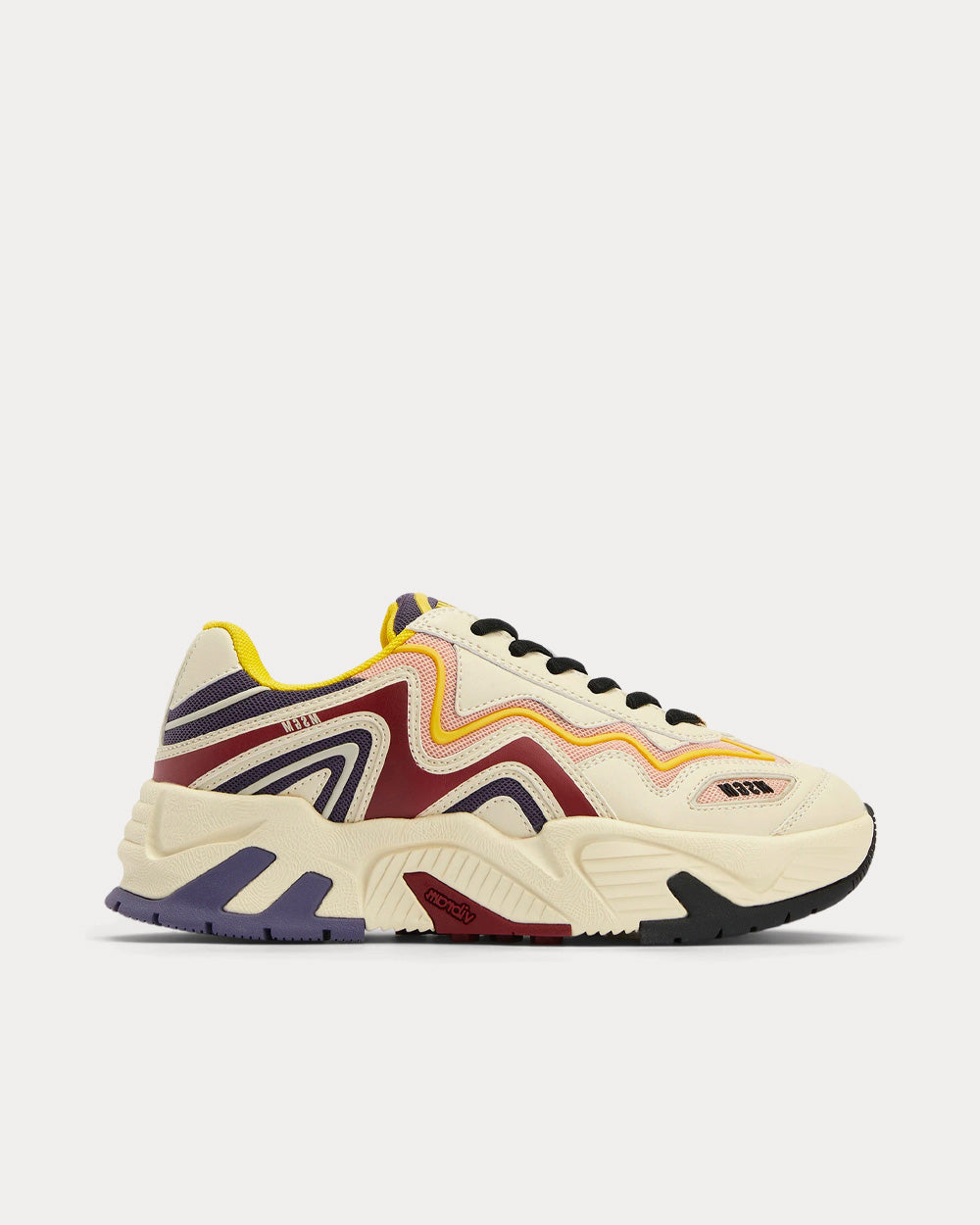 Msgm Vortex MSGM Women's Vortex Leather & Fabric Lilac Low Top Sneakers
