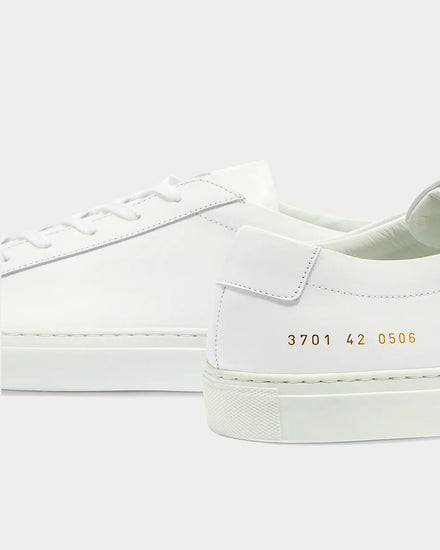 Common Projects Original Achilles Leather White Low Top Sneakers - 5