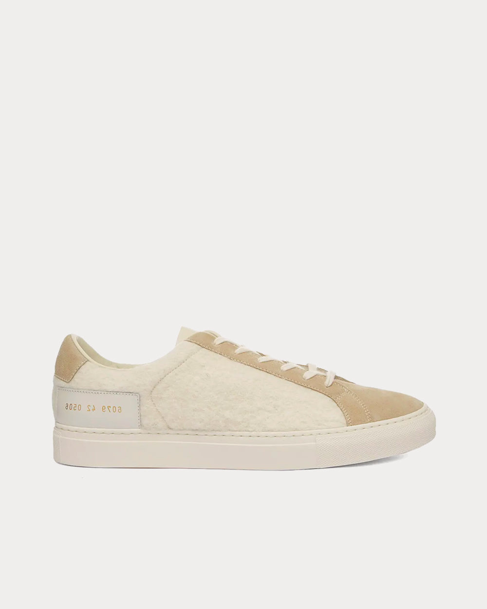 Common Projects - Retro Wool White Low Top Sneakers