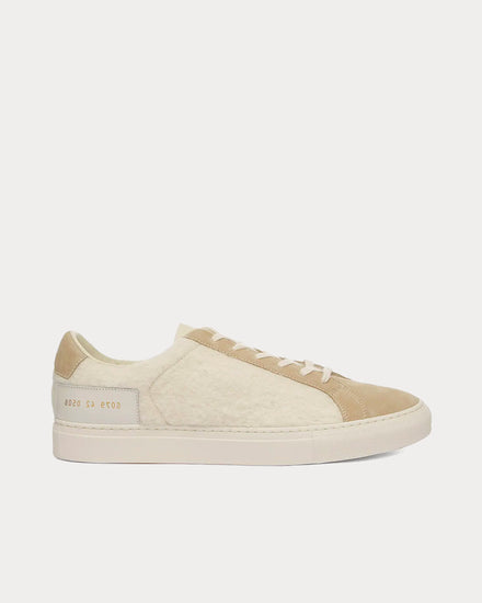 Common Projects Retro Wool White Low Top Sneakers - 1