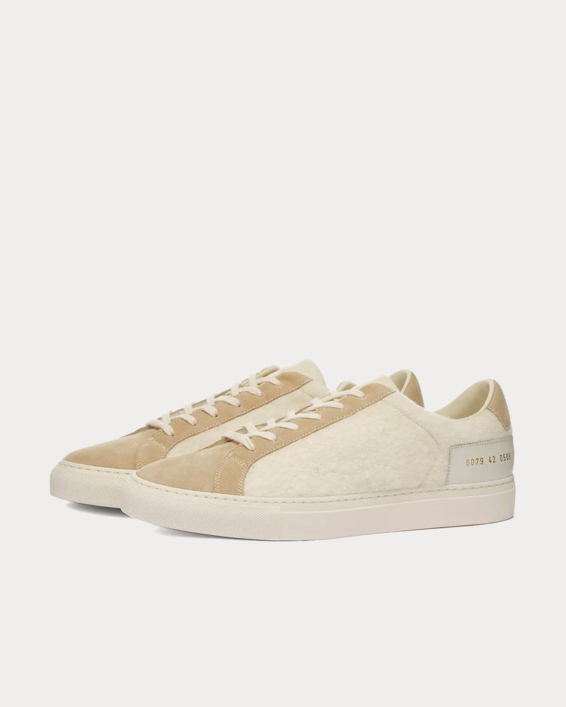 Common Projects Women's Retro Wool White Low Top Sneakers Trainers