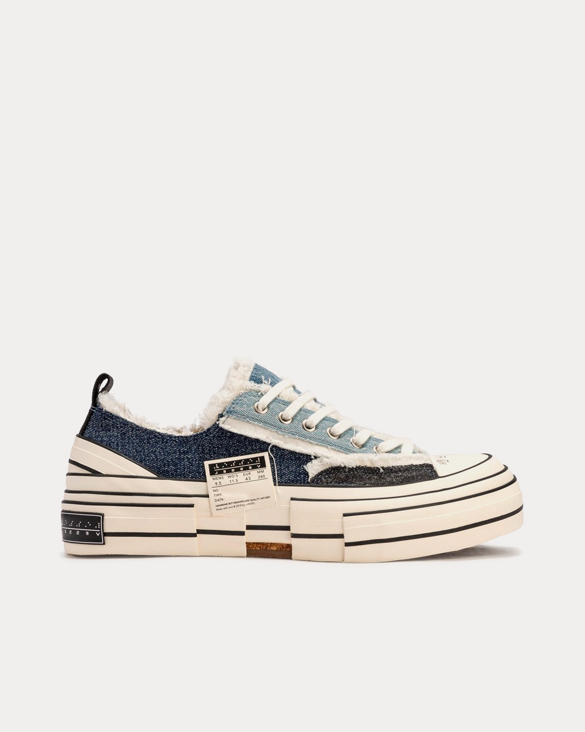 xVESSEL Men's x HBX G.O.P Denim Low Top Sneakers