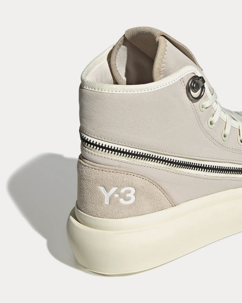 Y-3 Ajatu Court Bliss / Off White / Core White High Top Sneakers - 4