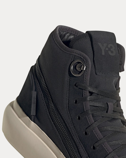 Y-3 Ajatu Court Black / Black / Bliss High Top Sneakers - 6