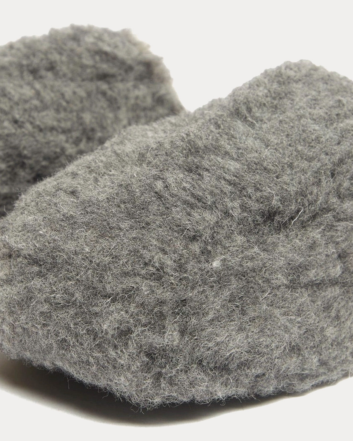 Yoko Wool - Siberian Wool Basic Grey Slip Ons