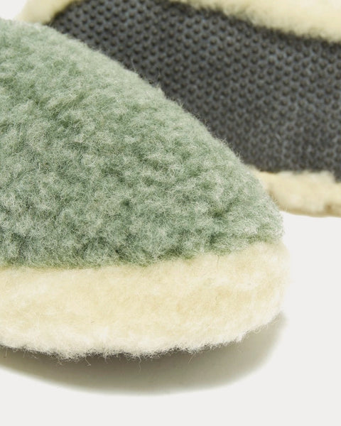 Siberian Wool Green Slipper