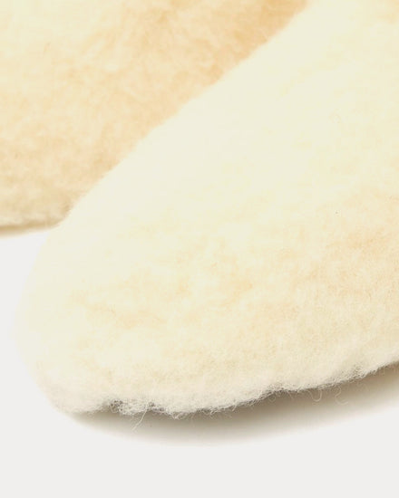Yoko Wool Skipper Wool White Slipper - 3