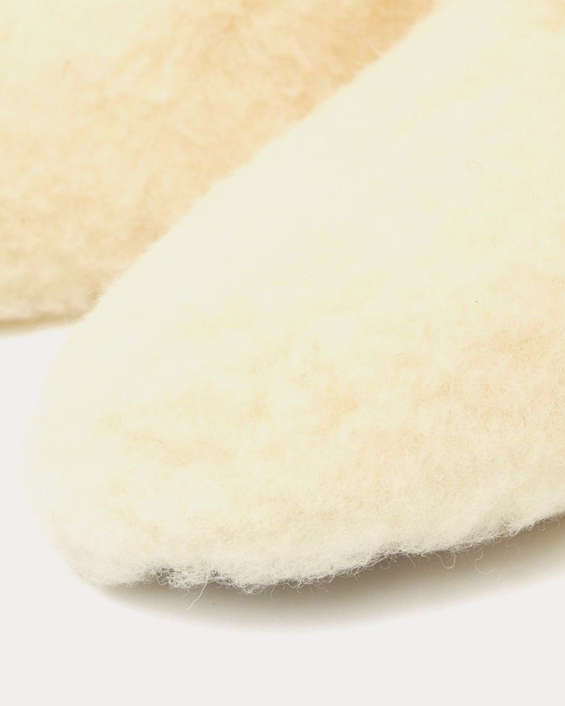 Yoko Wool Skipper Wool White Slipper - 3