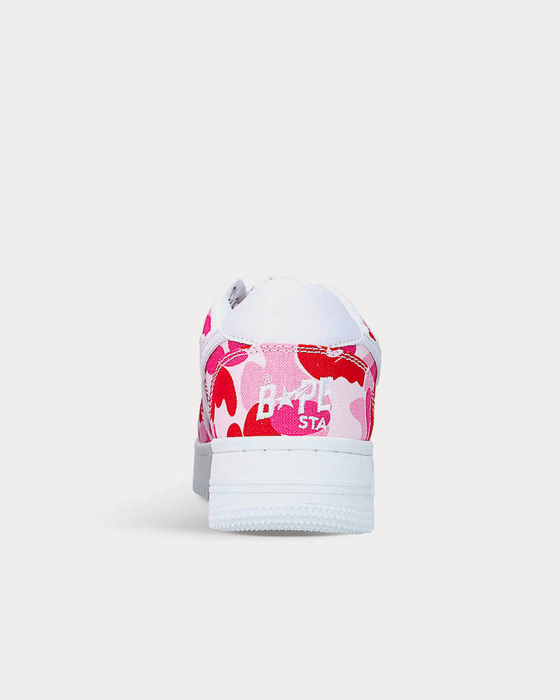 A Bathing APE Men's ABC Camo Bapesta Pink Low Top Sneakers A Bathing APE Men's ABC Camo Bapesta Pink Low Top Sneakers