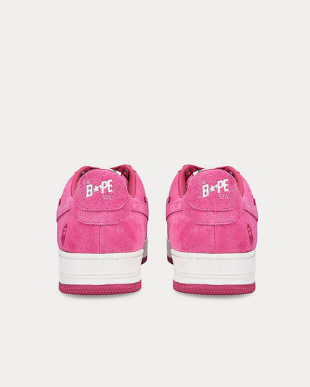 A Bathing APE BAPE STA Suede Pink Low Top Sneakers - 4