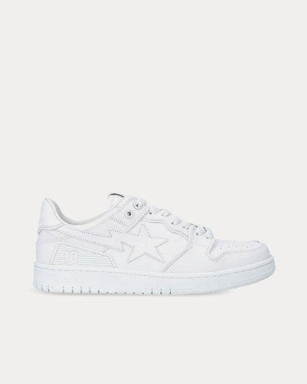 A Bathing APE BAPE SK8 STA White Low Top Sneakers - 1