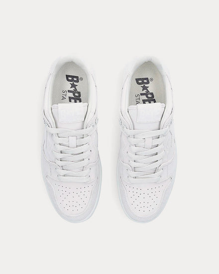 A Bathing APE BAPE SK8 STA White Low Top Sneakers - 2