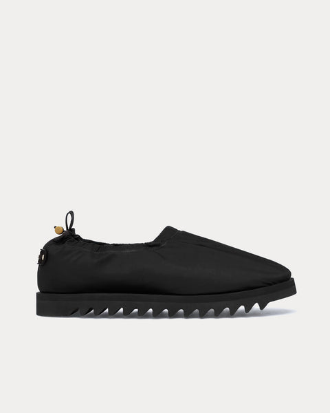 Nylon Loafers Black Slip Ons