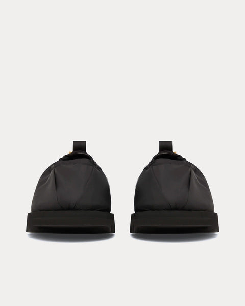 Nylon Loafers Black Slip Ons
