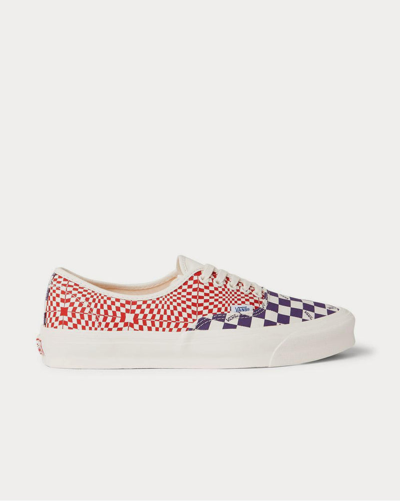 Vans OG Authentic LX Checked Canvas  White low top sneakers - 1