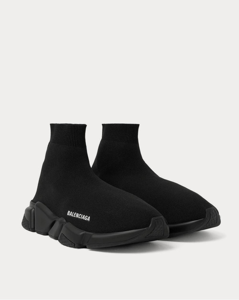 Balenciaga Speed Stretch-Knit Slip-On  Black high top sneakers - 2
