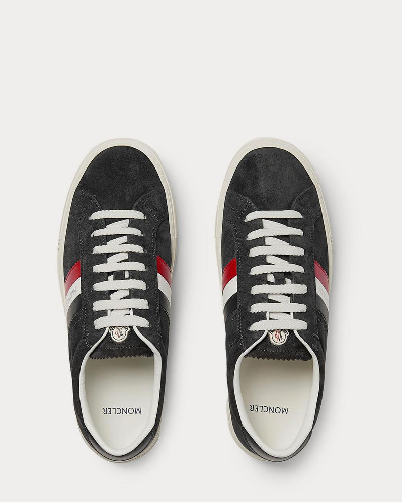 Moncler New Monaco Leather and Suede  Charcoal low top sneakers - 6