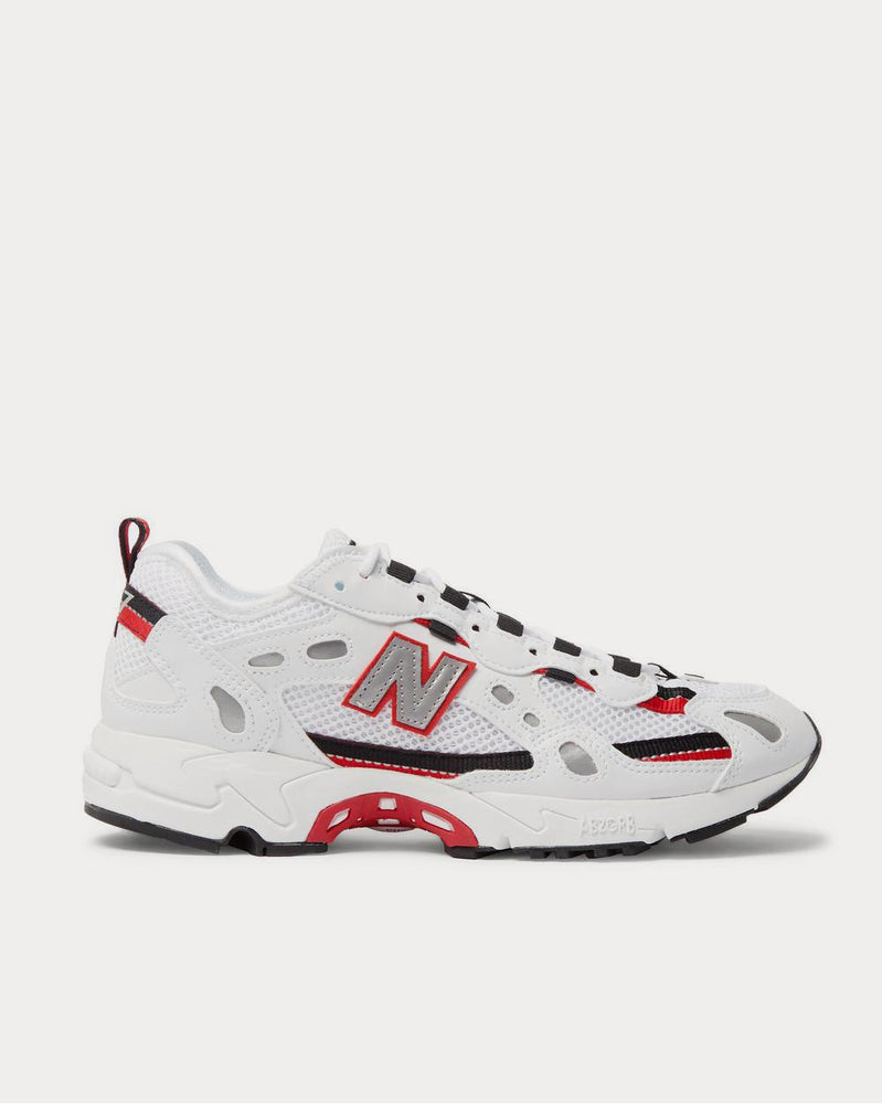 New Balance 827 Webbing-Trimmed Faux Leather and Mesh  White low top sneakers - 1