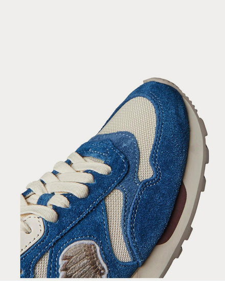 Visvim Roland Leather-Trimmed Suede and Mesh  Navy low top sneakers - 5