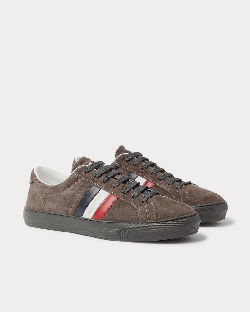 Moncler New Monaco Suede and Leather  Gray low top sneakers - 2
