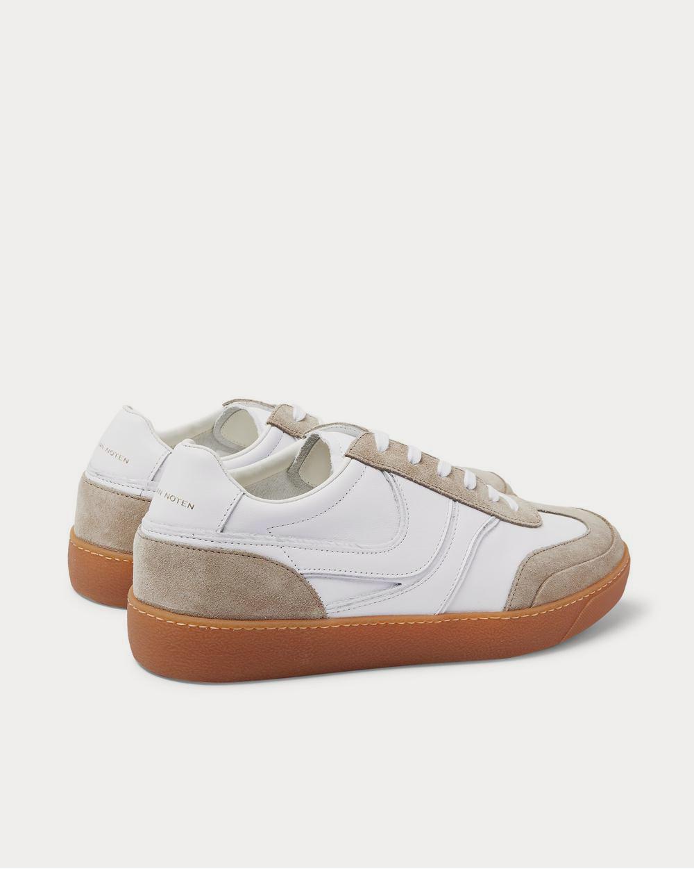 Dries Van Noten - Panelled Suede and Leather  White low top sneakers