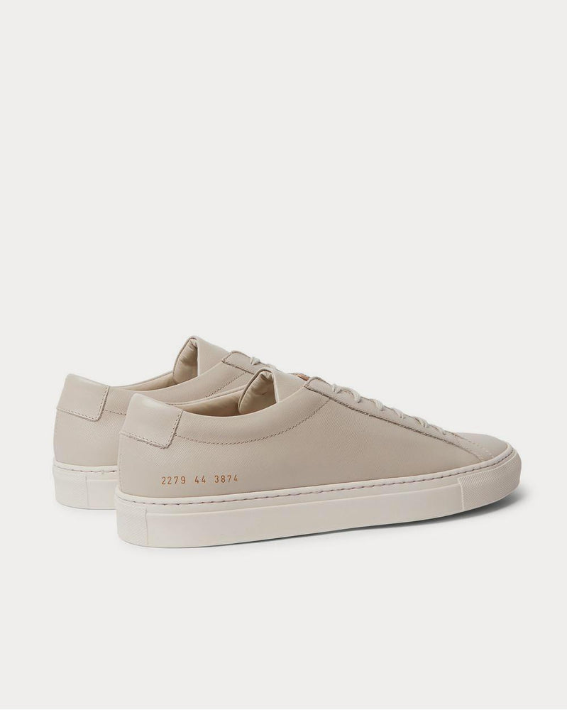 Common Projects Original Achilles Saffiano Leather  Gray low top sneakers - 3
