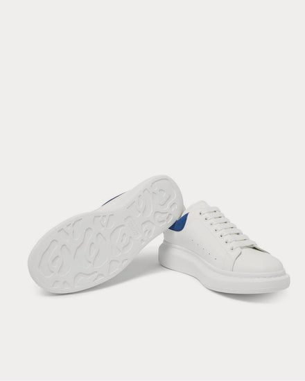 McQueen Exaggerated-Sole Suede-Trimmed Leather  White low top sneakers - 3