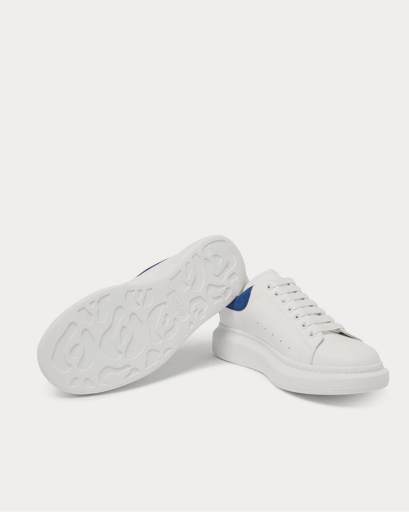 Alexander McQueen Exaggerated-Sole Suede-Trimmed Leather  White low top sneakers - 3