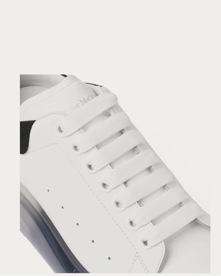 McQueen Exaggerated-Sole Suede-Trimmed Leather  White low top sneakers - 5