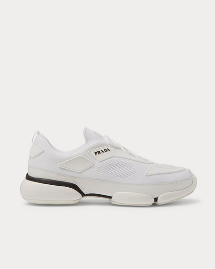 Prada Cloudbust Mesh, Rubber and Leather  White low top sneakers - 1