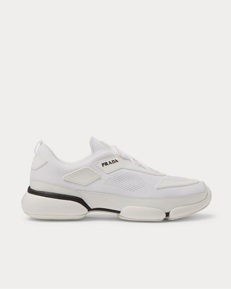 Prada Cloudbust Mesh, Rubber and Leather  White low top sneakers - 1