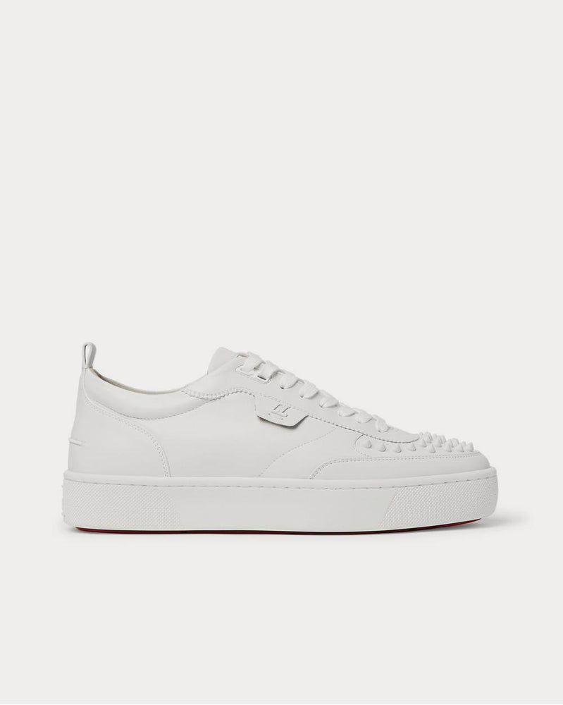 Christian Louboutin Happyrui Spiked Leather  White low top sneakers - 1