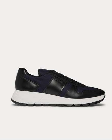 Prada Match Race Leather-Trimmed Nylon  Midnight blue low top sneakers - 1