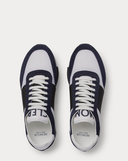 Moncler Men's Horace Suede and Mesh Navy low top sneakers