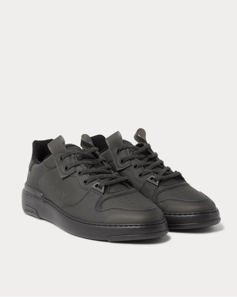 Givenchy Wing Leather-Trimmed Rubber  Black low top sneakers - 2
