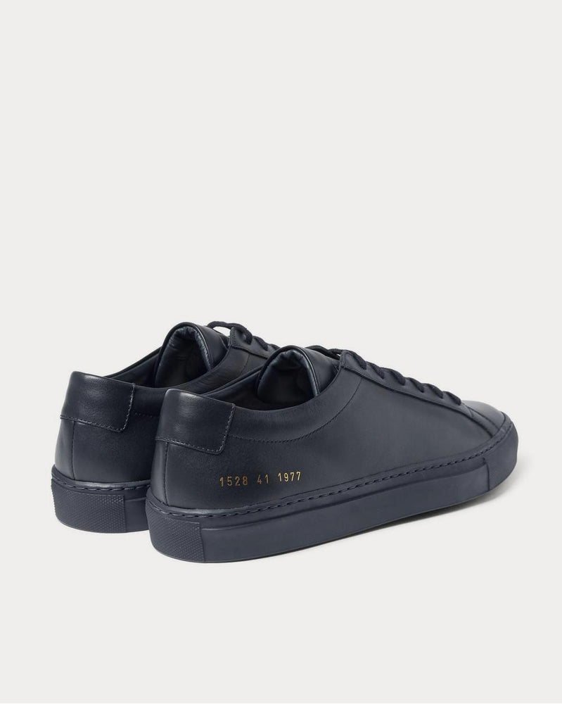 Common Projects Original Achilles Leather  Navy low top sneakers - 4