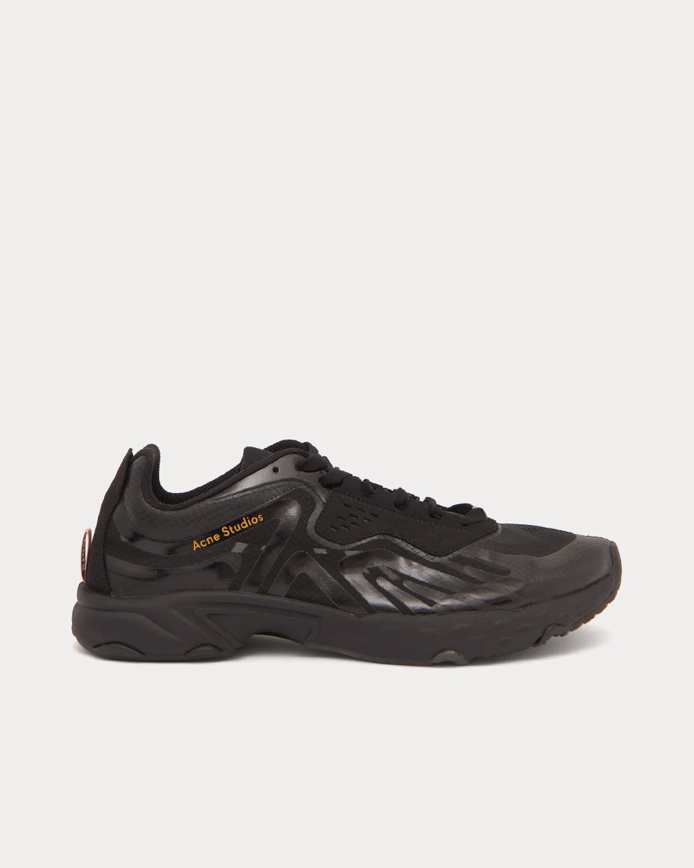 Acne Studios Men's Panelled Faux-Suede & Ripstop Black Low