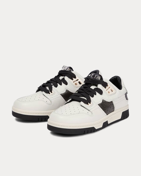 Acne Studios Leather White / Black Low Top Sneakers - in Peace