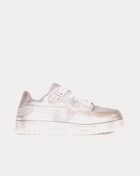 Basket Leather Off-White / Silver Low Top Sneakers