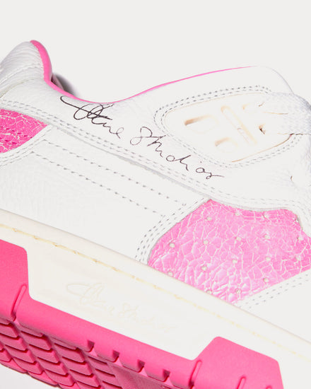 Acne Studios Basket Leather White / Pink Low Top Sneakers - 2