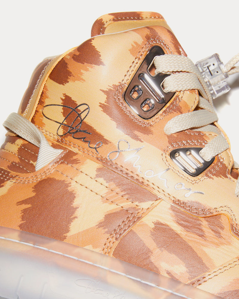 Acne Studios 08STHLM Leopard Cream / Beige High Top Sneakers - 2