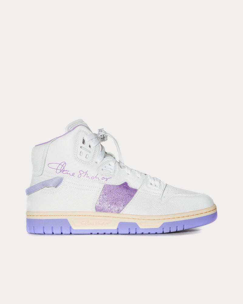 Acne Studios Buxeda White / Purple High Top Sneakers - 1
