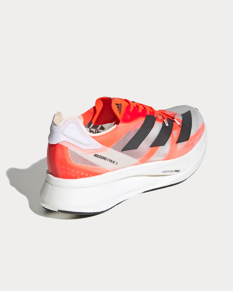 Adidas Adizero Prime X Cloud White / Carbon / Solar Red Running Shoes - 3