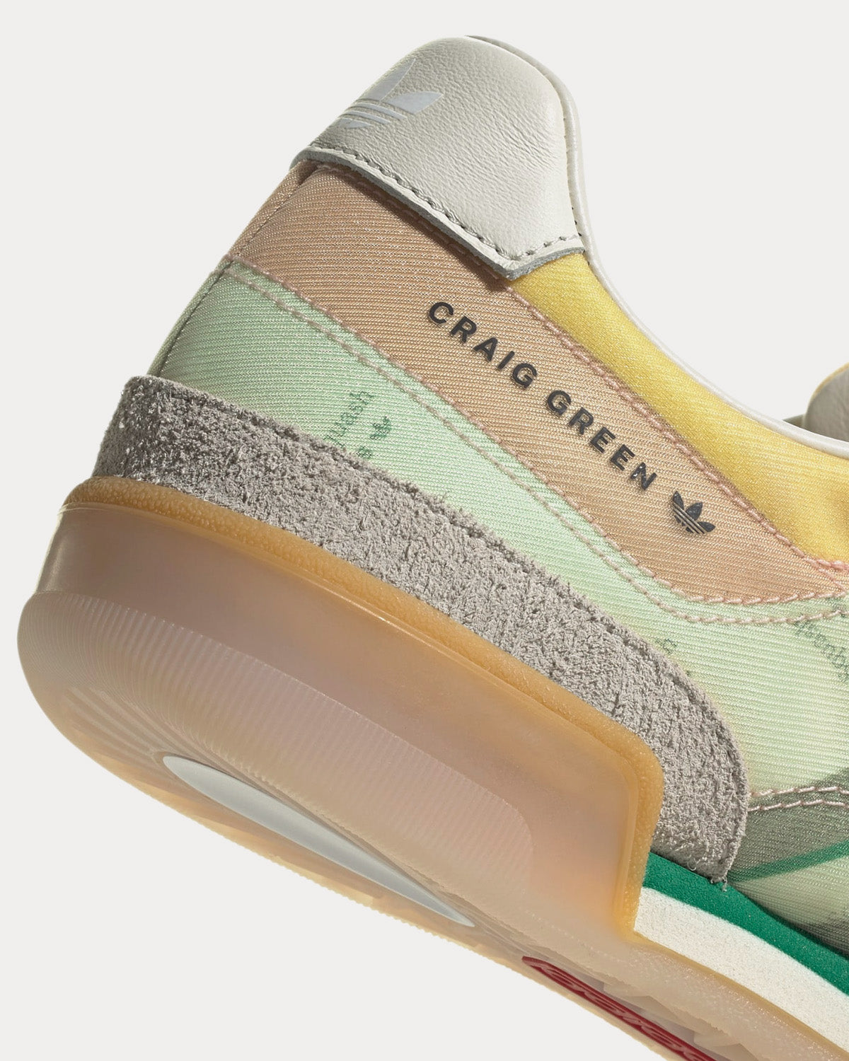 Adidas x Craig Green - Squash Polta AKH Cream White / Sesame / Bold Green Low Top Sneakers