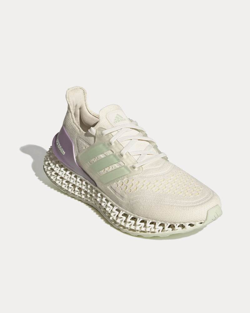 Adidas Ultra 4d FWD Cloud White / Linen Green / Almost Yellow Running Shoes - 3