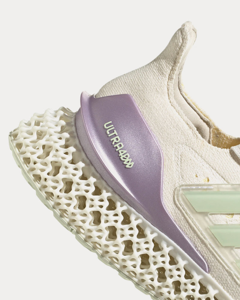 Adidas Ultra 4d FWD Cloud White / Linen Green / Almost Yellow Running Shoes - 6