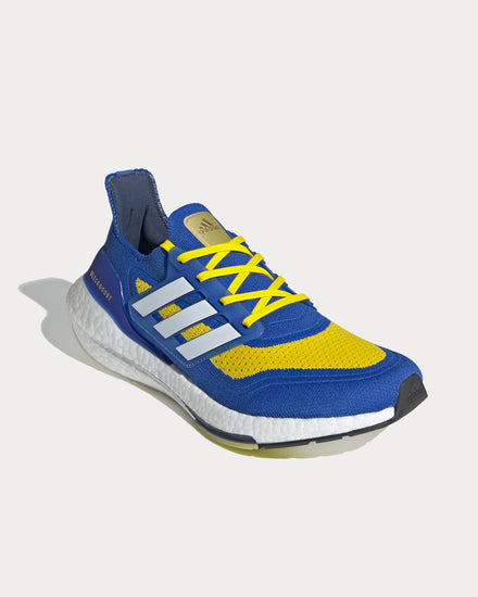 Adidas Men's Ultraboost 21 Blue Cloud White Gold Metallic